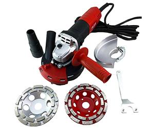 Werkmax - Set di smerigliatrice angolare per cemento, Flex + vite di aspirazione WM + 2 testine diamantate