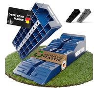 WERKTHOR Cunei per Camper (Blu) - [Set da 2] Cunei stabili per roulotte e camper | Cunei per camper per un livellamento sicuro [<5t] - Design robusto per qualsiasi superficie