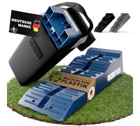 WERKTHOR Cunei per Camper (Blu) - [Set da 2] Cunei stabili per roulotte e camper | Cunei per camper per un livellamento sicuro [<5t] - per qualsiasi superficie - Borsa inclusa