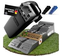 WERKTHOR Cunei per Camper (Grigio) - [Set da 2] Cunei stabili per roulotte e camper | Cunei per camper per un livellamento sicuro [<5t] - per qualsiasi superficie - Borsa inclusa