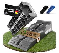 WERKTHOR Cunei per Camper (Grigio) - [Set da 2] Cunei stabili per roulotte e camper | Cunei per camper per un livellamento sicuro [<5t] - Design robusto per qualsiasi superficie