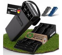 WERKTHOR Cunei per Camper (Nero) - [Set di 2] Cunei Stabili per Caravan e Camper | Cunei per Camper per un Livellamento Sicuro [<3t] - Design Robusto per Qualsiasi Superficie - Borsa Inclusa
