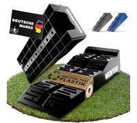WERKTHOR Motorhome Chocks (Nero) - [Set di 2] Cunei stabili per roulotte e camper | Cunei per camper per un livellamento sicuro [<5t] - Design robusto per qualsiasi superficie