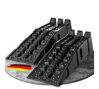 WERKTHOR Rampa Carrabile per Auto - [Set di 2] Rampe Carrabili per Auto per La Massima Aderenza - Robusto Sollevatore per Auto per Qualsiasi Superficie - Cunei Carrabili Perfetto per Veicoli Fino a 5t