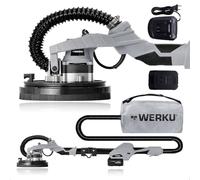 Werku WK403430+WK403470+WK403480 Levigatrice circolare Pareti - Soffitti senza fili, qualità professionale, 20 V, 4 Ah, batteria agli ioni di litio, disco 225 mm, Brushless, include disco levigato,