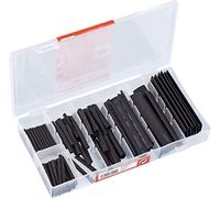 Werkzeyt - Assortimento guaine termorestringenti da 127 pezzi, tubetti termoretraibili, Nero, 0.21 cm, 80 mm