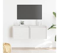WERNBUPS Armadi da parete, 2 pezzi, bianco, 45 x 30 x 35 cm, in legno | Mobile da parete decorativo, mobile per TV, pensile, lavabile con un panno umido, libreria