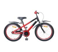 WERNBUPS Bicicletta per bambini da 16 pollici con freno, struttura in acciaio per 4-6 anni, verde e nero, leva del freno classica, sella regolabile, impugnature in gomma, parafanghi, cambio monociclo