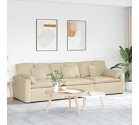 WERNBUPS Divano modulare in tessuto con cuscino e imbottitura in schiuma, gruppo seduta con braccioli in legno e struttura in metallo, tre moduli per una seduta generosa, design elegante