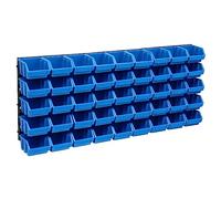 WERNBUPS Set di contenitori da 48 pezzi con 3 pannelli da parete per piccoli oggetti, scatole impilabili per viti, dadi e chiodi, in garage e officina, espandibili e scrivibili