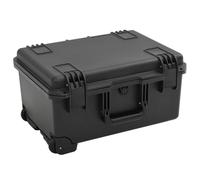 WERNBUPS Trolley porta attrezzi con inserti in schiuma, valigetta rigida nera, valigetta degli attrezzi con ruote in robusto polipropilene, impermeabile, antipolvere e infrangibile, include due, Nero