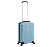 WERNBUPS Valigia rigida in ABS con serrature di sicurezza, cinghie di tensione e quattro ruote a 360 gradi, trolley leggero per viaggi d'affari e vacanze, Blu, 1 & 4, moderno