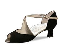 Werner Kern - Scarpe da ballo da donna Gaby 5 pelle scamosciata nera, Nero anticato, 39 1/3 EU
