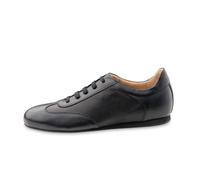 Werner Kern Scarpe da ballo da uomo Positano - pelle nera - zeppa 1,5 cm - suola in pelle grezza - Made in Italy, Nero , 42 EU