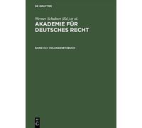 Werner Schubert Akademie für Deutsches Recht, Bd III,1, Volks (Copertina rigida)