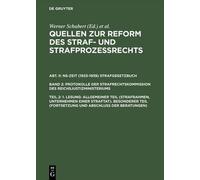 Werner Schubert Quellen zur Reform des Straf- und Strafprozeß (Copertina rigida)