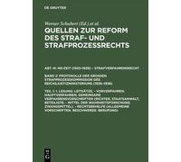 Werner Schubert Quellen zur Reform des Straf- und Strafprozeß (Copertina rigida)