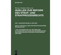 Werner Schubert Quellen zur Reform des Straf- und Strafprozeß (Copertina rigida)