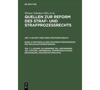Werner Schubert Quellen zur Reform des Straf- und Strafprozeß (Copertina rigida)