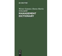 Werner Sommer Hanns-Martin Schoenfeld Management Dictionary (Copertina rigida)