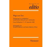 Wernfried Hofmeister Wege Zum Text (Tascabile) Editio / Beihefte
