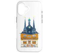 Wernigerode, Harz,municipio storico, disegno, Germania Custodia per iPhone 16