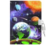 WERNNSAI Pianeta Diario per Ragazzi - Luminoso Quaderno Regalo per Bambini Viaggio Privato Quaderni Copertina Rigida Block Note A5 a Righe Memo Blocco Note