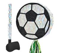 WERNNSAI Pignatta a forma di pallone da calcio, con benda e bastone, per bambini e ragazzi, decorazione per feste di compleanno, partite di calcio, celebrazioni, addio al nubilato