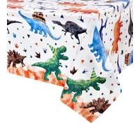 WERNNSAI Tovaglia Dinosauro - 1PCS 137 x 274cm Dinosaur Party Forniture per Bambini Ragazzi Dino Tema Festa di Compleanno Decorazione Dinosaur Stampato Rettangolare Plastica Monouso Copritavolo