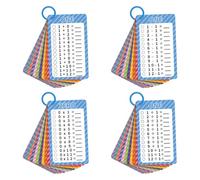 Werownsgso 4 schede flash con moltiplicazione e divisione di sottrazione aggiunta, con penna da 0 a 12, schede flash matematiche riutilizzabili per esercitazioni matematiche e carte di pratica