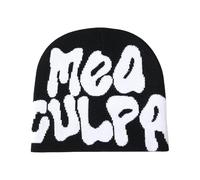 Werownsgso Y2k Beanie Spider Web Hat Moda Hip Hop Berretto Caldo Y2k Cappello Uomo Donna, Lettera, Taglia unica