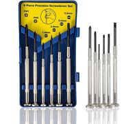 WERPOWER 6Pcs Mini Screwdriver Set, Eyeglass Repair Screwdriver, Precision Repair Tool Kit with 6 Different Size Flathead And Philips Screwdrivers, Ideal for Watch, Jewelers