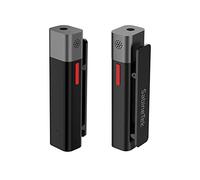 WERPOWER Sabinetek SmartMike+ Wireless Bluetooth Microphone for Content Creators - Rechargeable, Hands-Free Clip-on Lavalier LAPE (Black - 2 Pack)