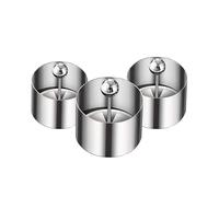 Werpower Set of 3 - Round Stainless Steel Cake Rings, Mousse Cake Ring Mold with Press Set