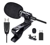 WERPOWER USB Lavalier Lapel Microphone, Zaffiro Clip-on USB Computer Microphone Plug & Play Omnidirectional Mic for PC, Laptop, Mac, PS4 Video Recording,Skype, Streaming, Podcasting