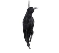 WERTSW Deterrente per Corvo Esca per Corvi Appesi Esca per Corvi Morti Corvo Piumato Nero Extra Large a Grandezza Naturale (32 × 10 Cm)(#1)