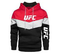 WERUN Felpa Uomo Sportivo U.F.C, Felpa con Stampa a Maniche Lunghe, Felpe Trend Moda, Ideale per Sport, Fitness, Bodybuilding-Red||M