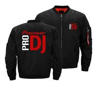 WERUN Giacca Bomber Uomo Invernale PRO DJ, Giubbotto per Andare in Moto con Zipper, Giacchetto retrò Autunnale Design Classico-Black||L