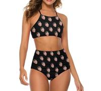 WERWAES Bikini Donna Personalizzato con Foto del Viso, Costume Due Pezzi Divertente e Personalizzabile, Ideale per Spiaggia e Party in Piscina - Disponibile con Copricostume Opzionale