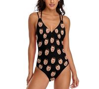 WERWAES Bikini Donna Personalizzato con Foto del Viso, Costume Due Pezzi Divertente e Personalizzabile, Ideale per Spiaggia e Party in Piscina - Disponibile con Copricostume Opzionale