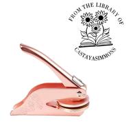 WERWAES Embosser Timbro a Secco Personalizzato della Biblioteca - Personalizzabile Ex Libris - Regalo per Gli Amanti del Libro