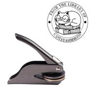 WERWAES Embosser Timbro Timbro a secco personalizzato della biblioteca - Timbro a Secco Personalizzabile - Ex Libris Regalo per gli amanti del libro