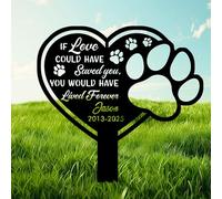 WERWAES Lapide Personalizzata per Animali Domestici - Targa Commemorativa per Cani e Gatti - Regalo Ricordo per il Tuo Amico Fedele - Decorazione per Tomba di Animali (Modello Standard-3)