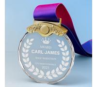 WERWAES Medaglia Personalizzata con Testo e Immagine - Scatola Regalo Inclusa - Oro, Argento, Bronzo - Ideale per Premiazioni Scolastiche, Bambini e Adulti (Bronzo )