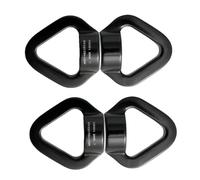 Werwing 2 anelli girevoli a 360° per impieghi gravosi - Connettore cuscinetto in alluminio 30 KN per arrampicata, yoga, amaca, nero
