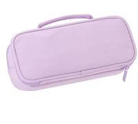 Werwing Astuccio spazioso in tela con manico, resistente astuccio portapenne per materiale scolastico, ragazzi e studenti universitari, nero, Viola, Taglia unica, Unisex Professionale