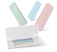 Werwing Confezione da 4 astucci in plastica trasparente - Set di organizer traslucidi per scuola e ufficio, piccole scatole resistenti per articoli di cancelleria, unisex multiuso (multicolore),