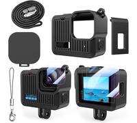 Werwing Custodia in vetro temperato HD e silicone per GoPro Hero mini - Protezione antigraffio per obiettivo (2 pellicole rinforzate)