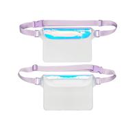 Werwing Marsupio impermeabile regolabile con cinghia in vita per pesca surf spiaggia 17,5 cm x 8,66 L, Confezione da 2., Taglia unica, Semplice