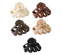 Werwing Pinze piccole per capelli sottili, confezione da 5 pezzi, 4,1 cm, medi, opache, doppie file, antiscivolo, presa forte, per donne, ragazze, capelli corti